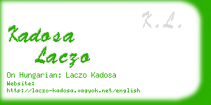 kadosa laczo business card